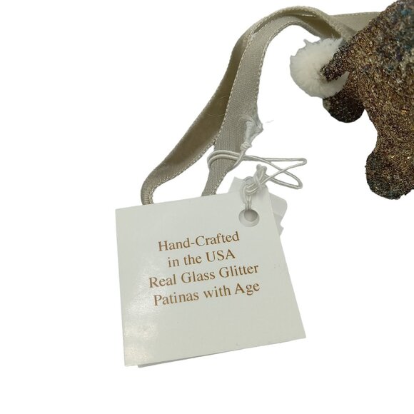 Eliot Raffit Elephant Ornament With Glass Glitter - Vintage Neiman Marcus Glitzy - Picture 8 of 10